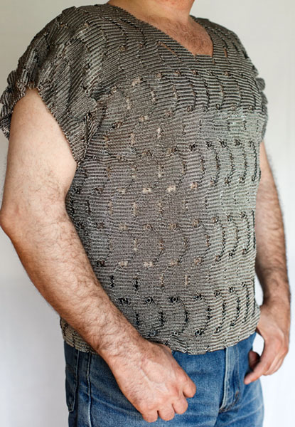 lattice weave shirt